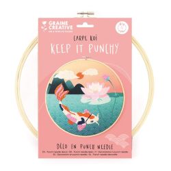 Kit punch needle carpe Koï - Graine Creative