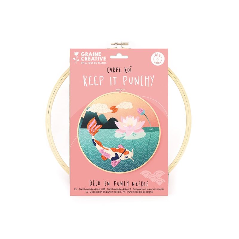Kit punch needle carpe Koï - Graine Creative