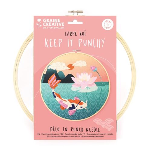 Kit punch needle carpe Koï - Graine Creative Kit punch needle carpe Koï - Graine Creative