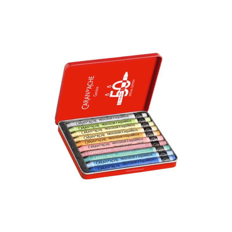 Assortiment 10 neocolor II Pastel - édition spéciale 50 ans - Caran d'ache