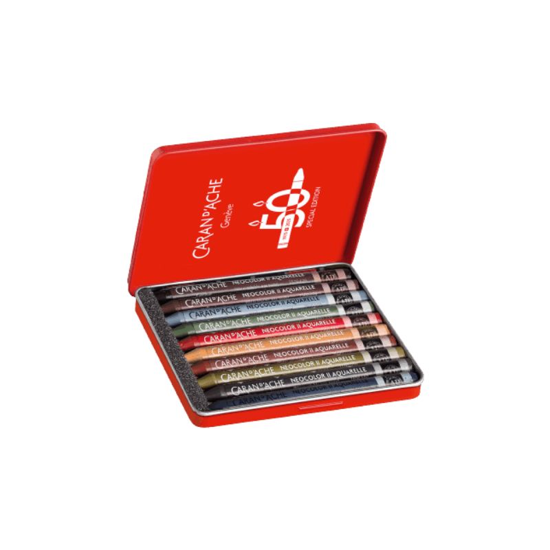 Assortiment 10 neocolor II Dark - édition spéciale 50 ans - Caran d'ache