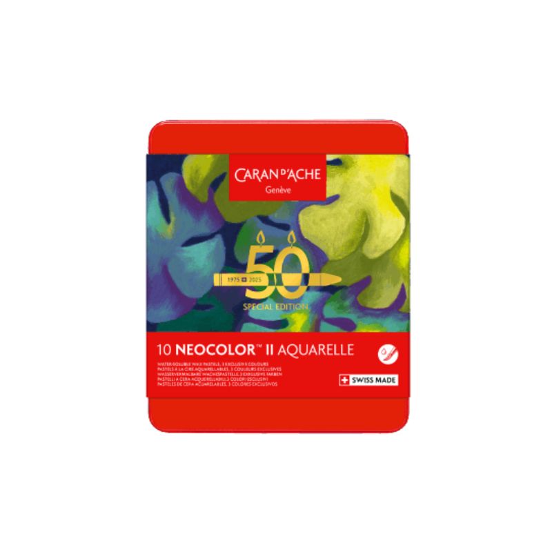 Boîte 10 neocolor II Lush - édition spéciale 50 ans - Caran d'ache