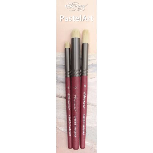Set de 3 pinceaux Pastel Art imitation soie Leonard pour estompe pastel sec Set de 3 pinceaux Pastel Art imitation soie Leonard pour estompe pastel sec