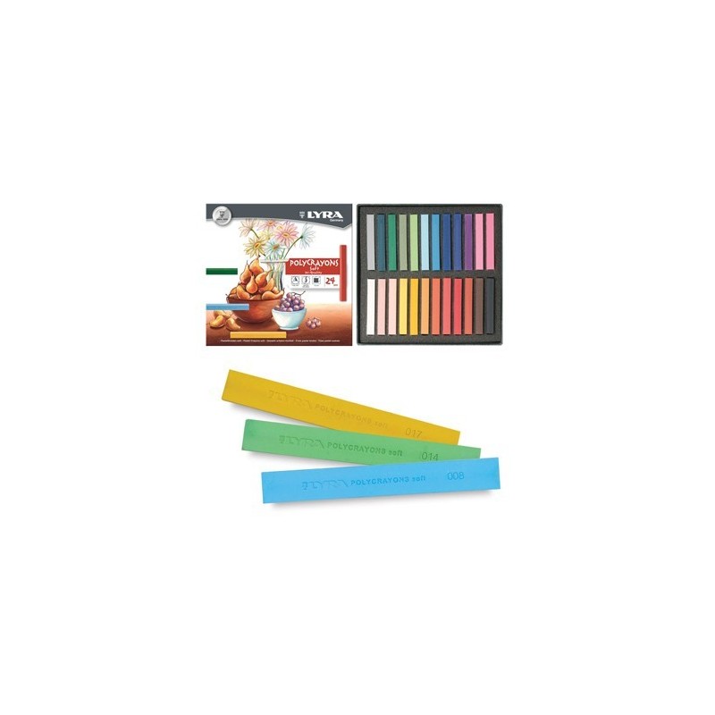 Pastels Lyra Polycrayons Soft,pastels tendres carrés