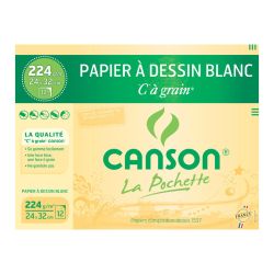 Pochette papier - C à grain - 224gr/m² - Canson