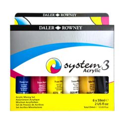Set acrylique System 3 - 6x59ml - Daler-Rowney