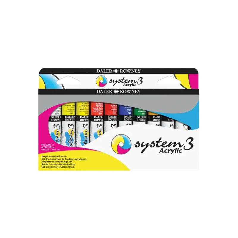 Set acrylique System 3 - 10x22ml - Daler-Rowney