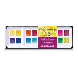 Boite aquarelle Sennelier extra-fine - Sélection couleurs intenses