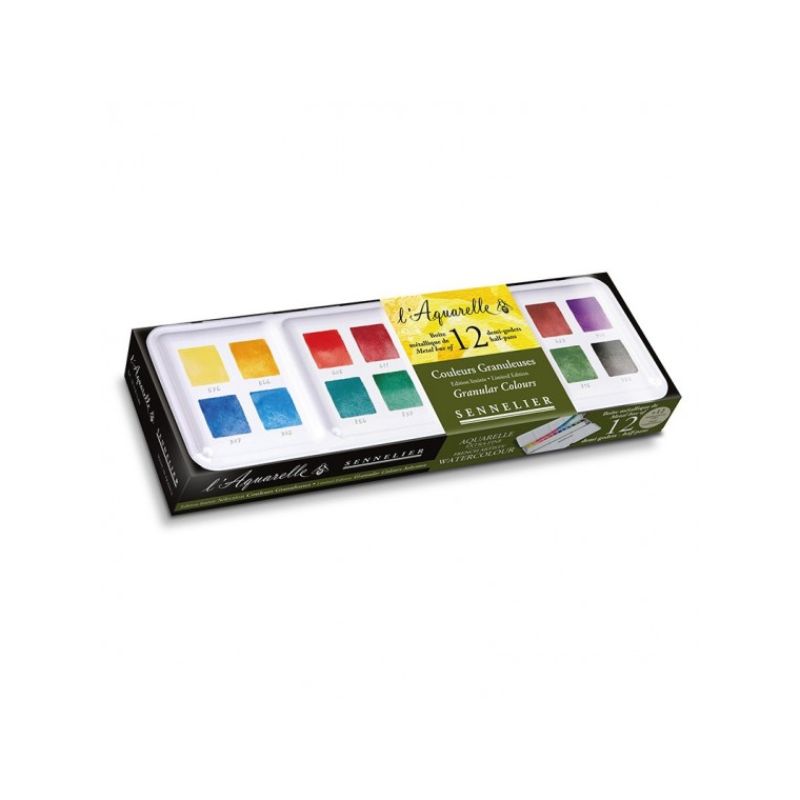 Boite aquarelle Sennelier extra-fine - Sélection couleurs granuleuses