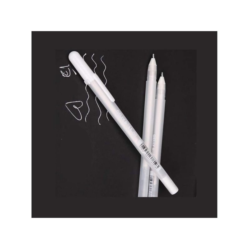 Stylo gel Gelly Roll blanc pour papier foncé - Sakura