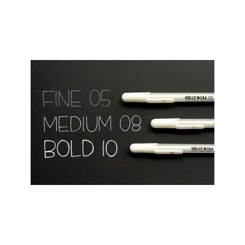 Stylo gel opaque blanc - Gelly Roll Sakura