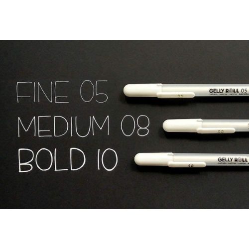 Stylo gel opaque blanc - Gelly Roll Sakura