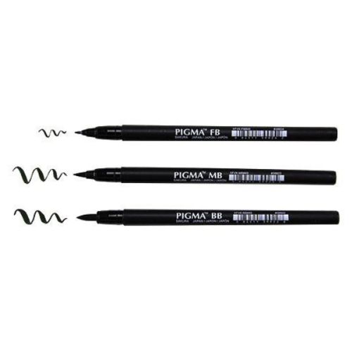 Pigma brush pen Sakura - Feutre pinceau encre noire permanente