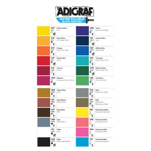 Peinture Adigraf Block Printing Colour Water Soluble Tubes 59ml Daler-Rowney