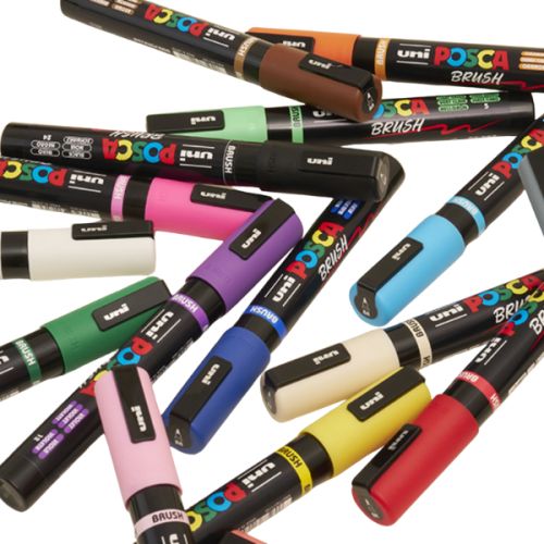 Marqueur brush POSCA PC-5BR 16 couleurs