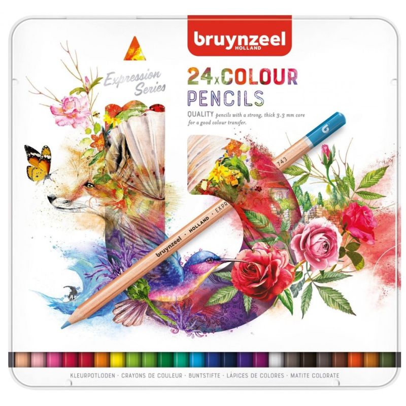 Boîte de 24 crayons de couleur - Bruynzeel