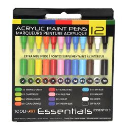 Set 12 marqueurs acrylique 0.7 mm - Essentiel - Tooli-Art