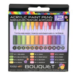 Set 12 marqueurs acrylique 0.7 mm - Bouquet - Tooli-Art