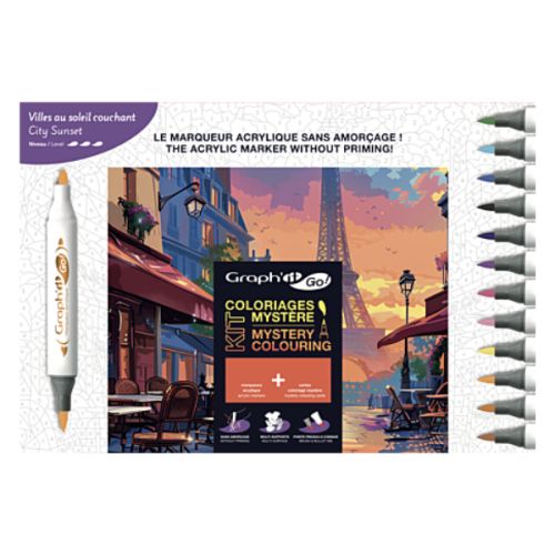 Kit coloriages mystère - Villes au soleil couchant - Graph'it Kit coloriages mystère - Villes au soleil couchant - Graph'it
