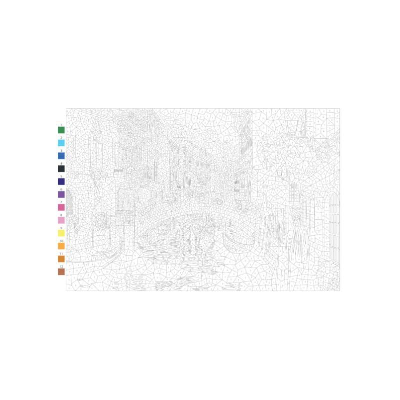 Kit coloriages mystère - Villes au soleil couchant - Graph'it GO