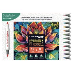 Kit coloriages mystère - Mandala exotique - Graph'it