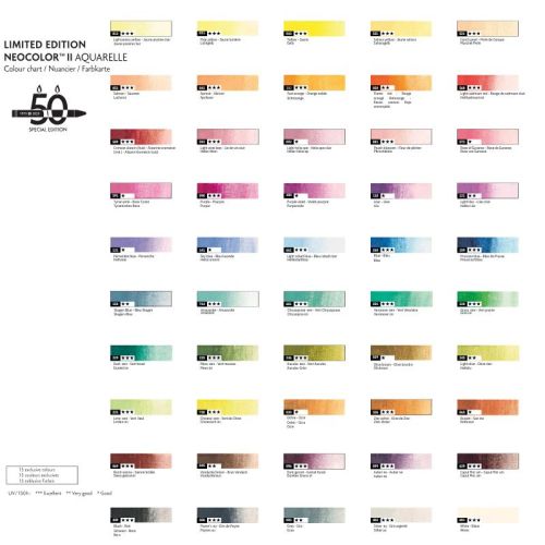 Nuancier couleurs Neocolor 50 ans Caran d'Ache