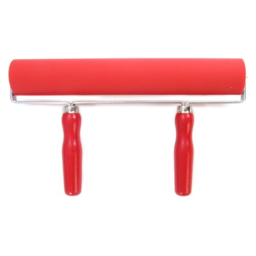 Rouleau encreur Abig - Double manche bois pour linogravure et impression artisanale