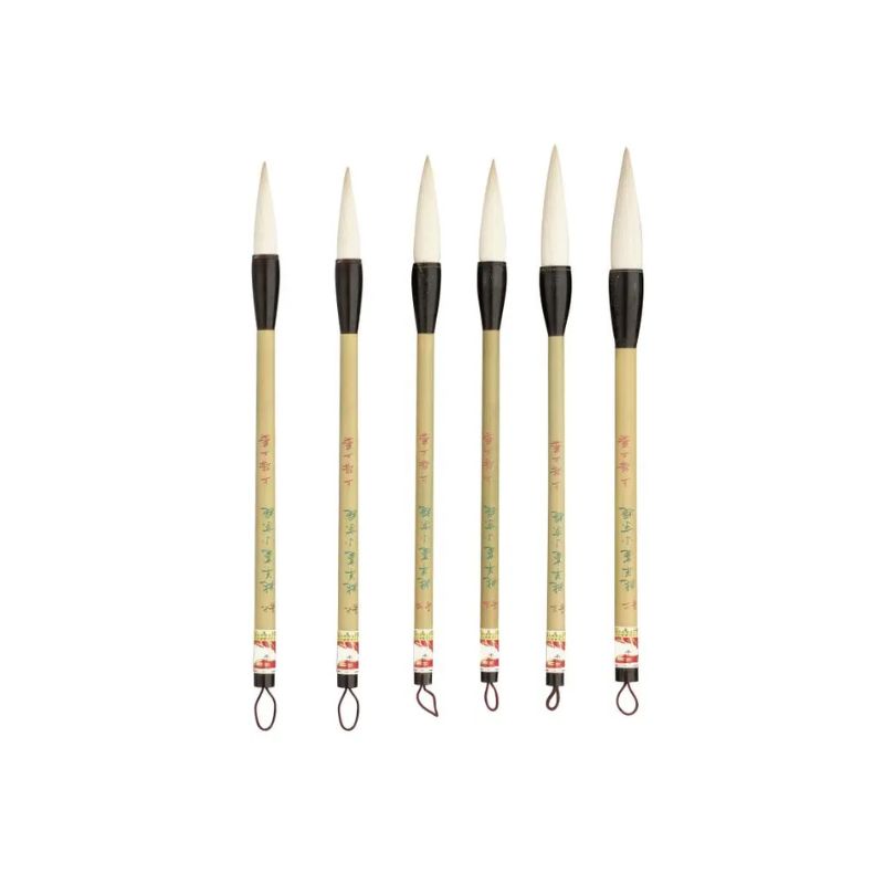 Pinceaux Chinois pour calligraphie - Série 1010 - Poils de chèvre parfaits pour les traits fluides et les lavis