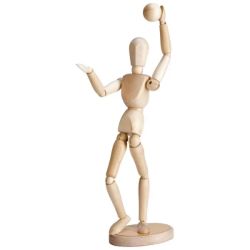 Mannequin d'artiste en bois - magnétique - accessoire beaux arts