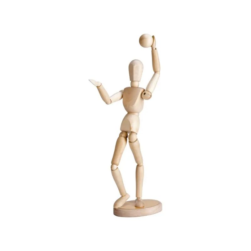 Mannequin d'artiste en bois - magnétique - accessoire beaux arts