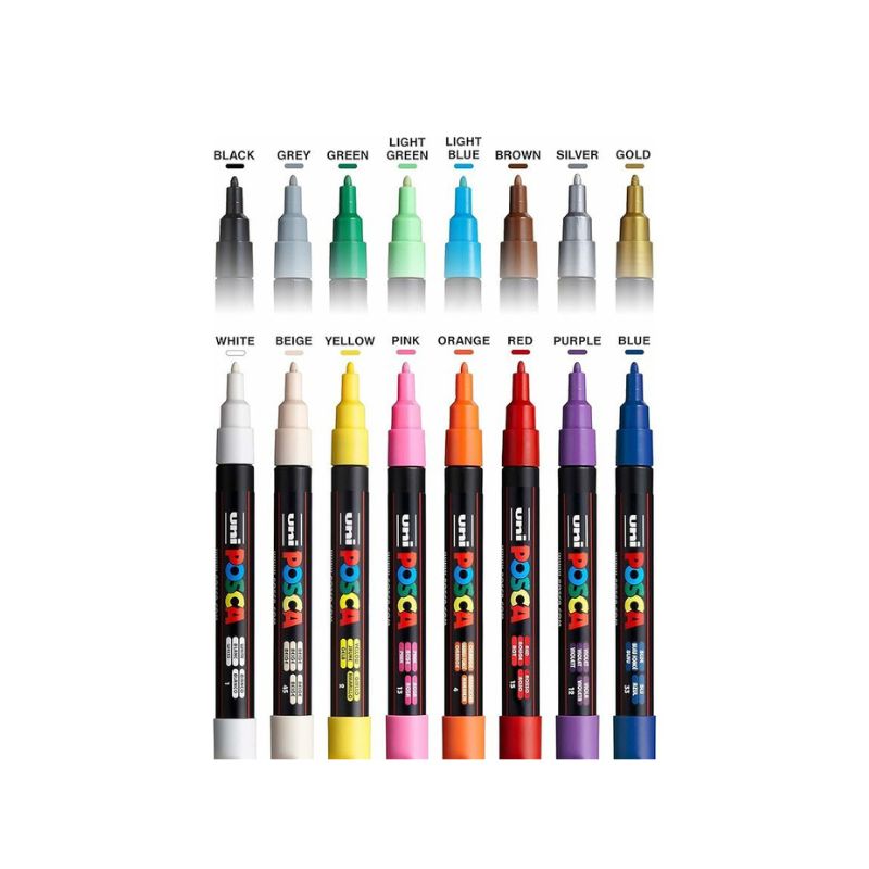 Set de 16 feutres POSCA PC3M