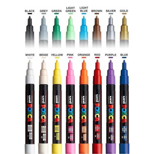 Set de 16 feutres POSCA PC3M