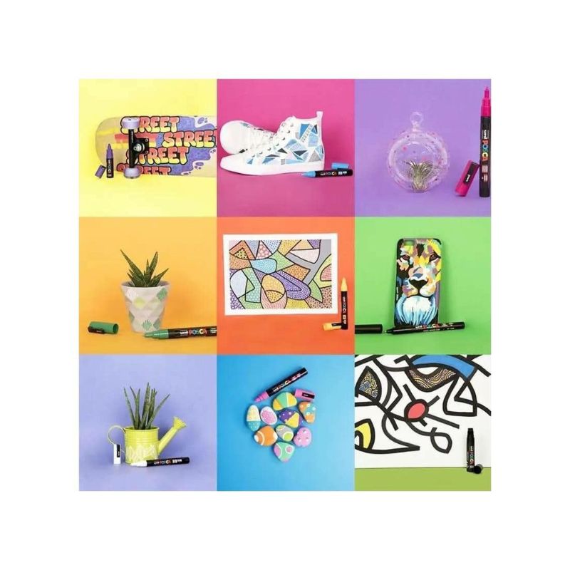 Assortiment de 16 marqueurs POSCA PC3M