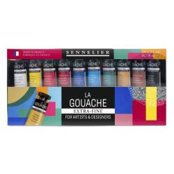 Set gouache extra-fine Sennelier - 10 tubes 21ml
