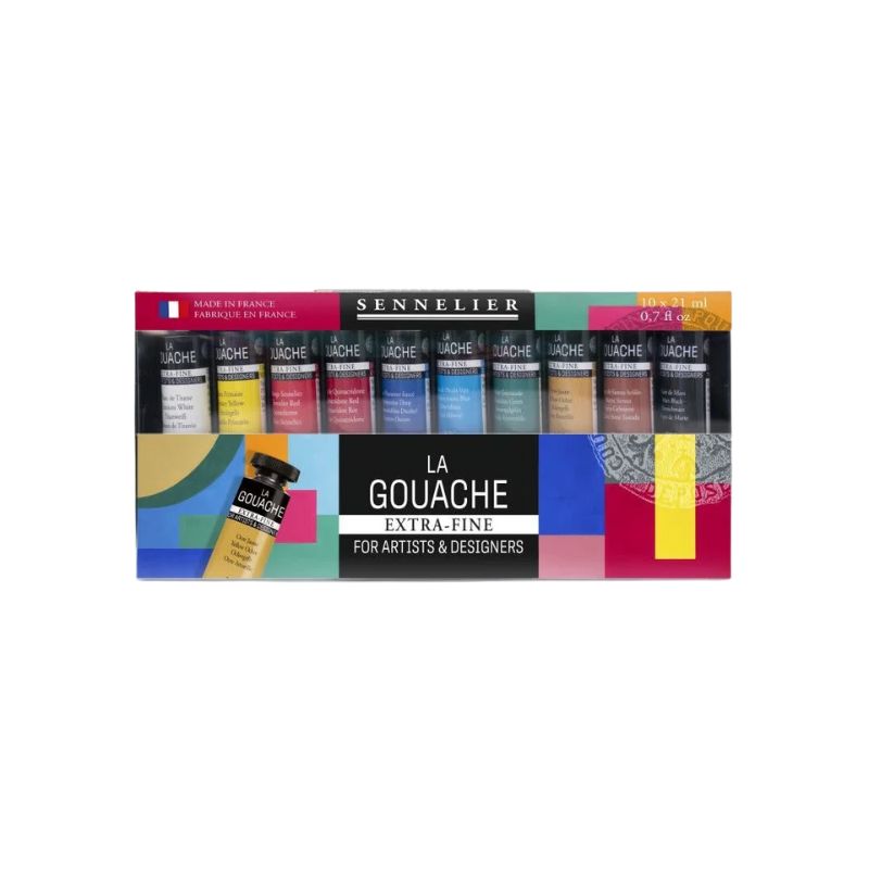 Set gouache extra-fine Sennelier - 10 tubes 21ml