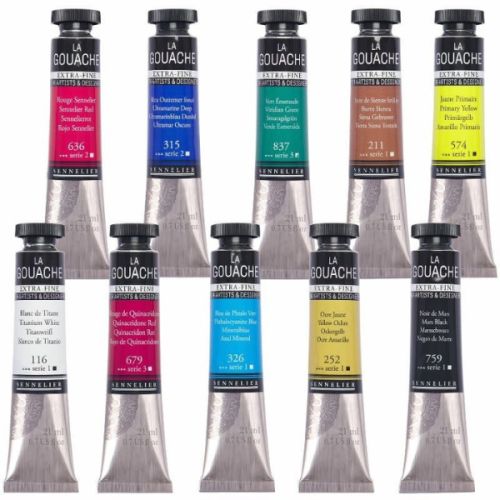 Set gouache extra-fine Sennelier - 10 tubes 21ml