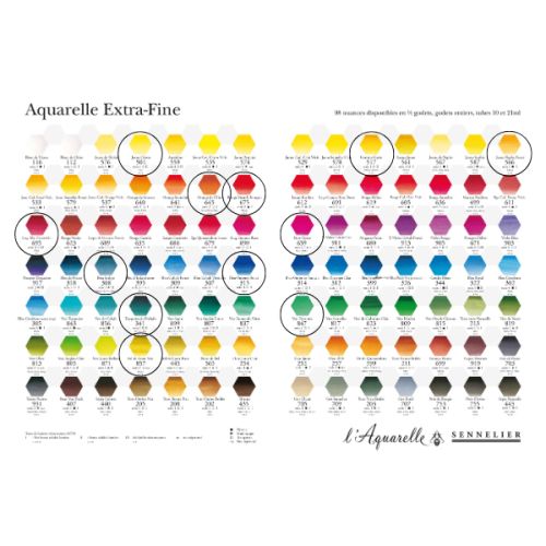 Nuancier aquarelle extra-fine Sennelier - Palette signature Marie Boudon