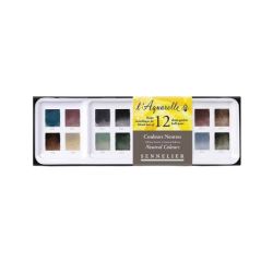 Boite aquarelle Sennelier extra-fine - Sélection couleurs neutres