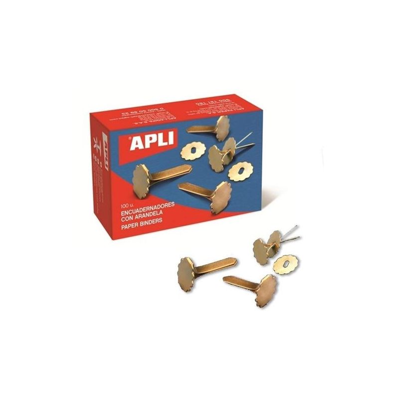 Boîte de 100 Attaches parisiennes avec oeillets - Apli