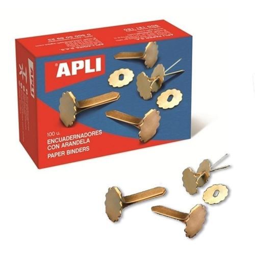 Boîte de 100 Attaches parisiennes avec oeillets - Apli