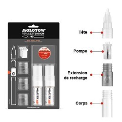 Refill extension starter kit 411EM pour marqueurs Molotow 