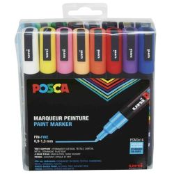 Set de 16 POSCA PC3M - Marqueurs peinture multi-supports