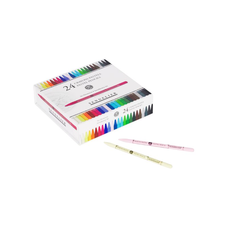 Coffret de 24 crayons pastel sans bois Sennelier