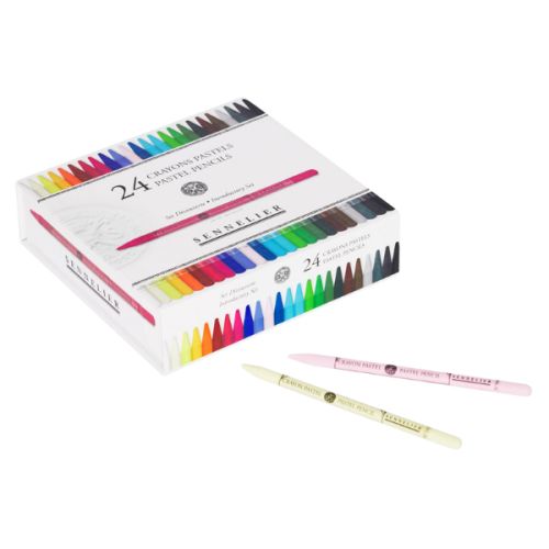 Coffret de 24 crayons pastel sans bois Sennelier