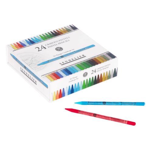 Boite de 24 crayons pastel Sennelier demi-durs - Sélection paysage