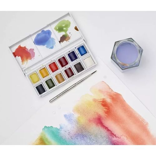 Boîte d'aquarelle Cotman Sketcher - 12 demi-godets  Boîte d'aquarelle Cotman Sketcher - 12 demi-godets