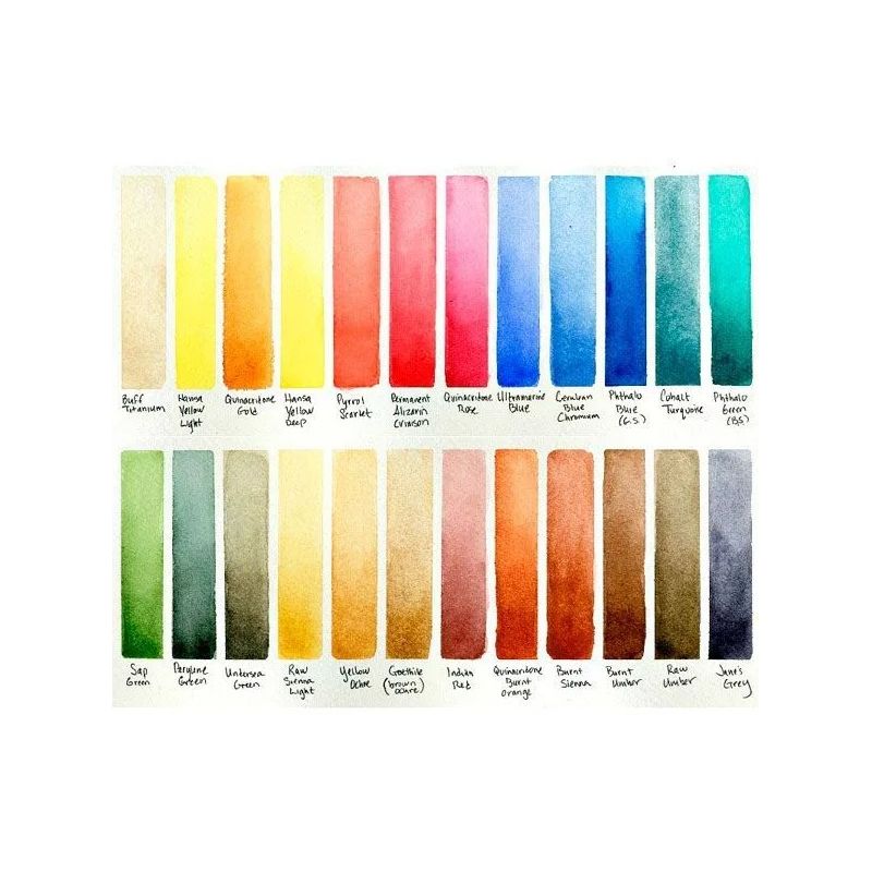 Palette aquarelle de qualité Daniel Smith - 24 demi-godets