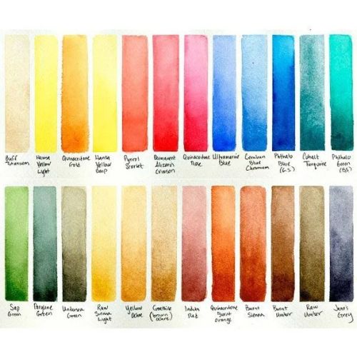 Palette aquarelle de qualité Daniel Smith - 24 demi-godets