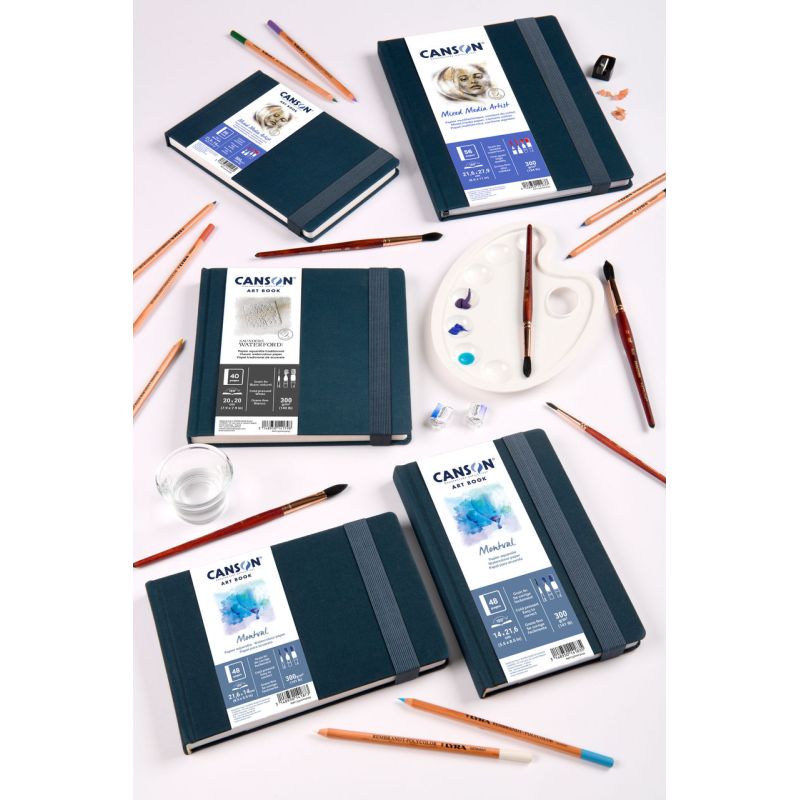 Carnet aquarelle Montval 300g - différents formats et orientations Carnet aquarelle Montval 300g - différents formats et orientations
