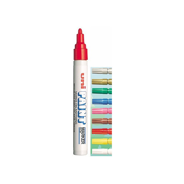 Marqueur huile créatif Uni Ball Paint Marker PX-21 pointe moyenne blanc -  Profitez-en